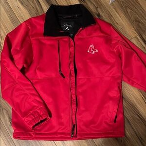 Antigua Boston Red Sox Red Softshell Jacket with Embroidered Red Sox